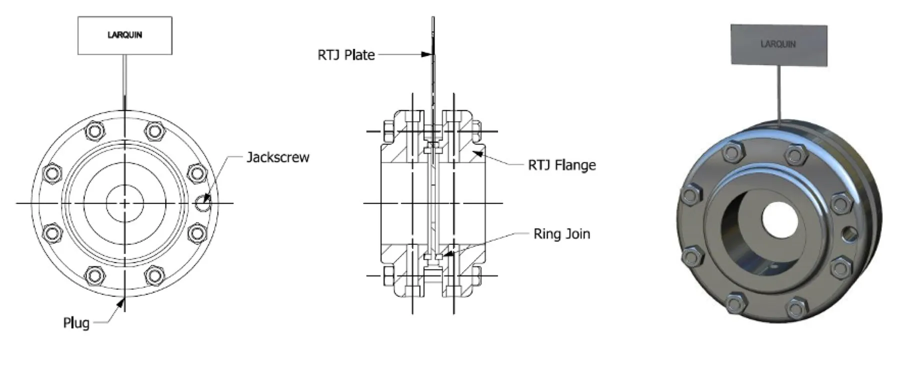 Unión de brida RJ: Ring Joint / Weld Neck