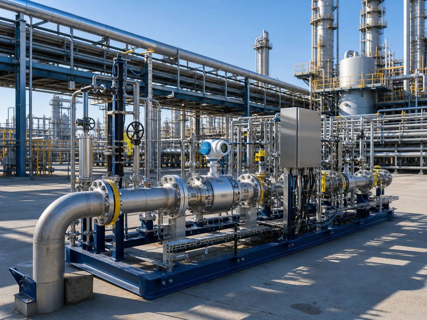 Módulo de medición integrado en una nueva instalación industrial